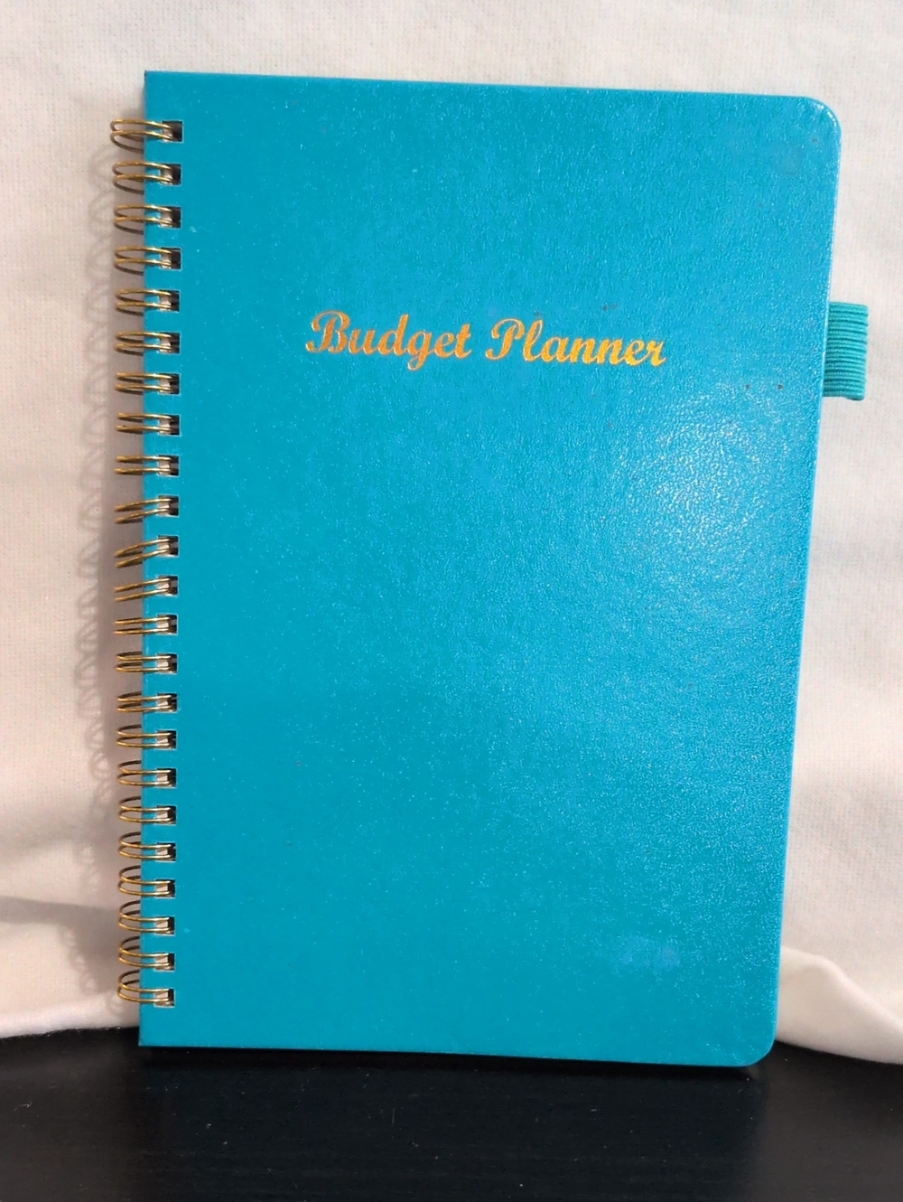 Turquoise Budget Planner Notebook with Gold Foil